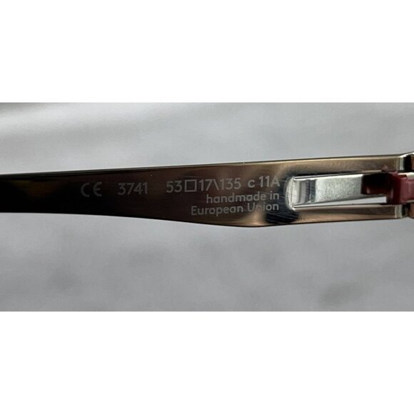 OVVO OPTICS Eyeglasses Frames 3741 c 11A Red Gold Cat Eye Half Rim 53-17-135 - Picture 6 of 9